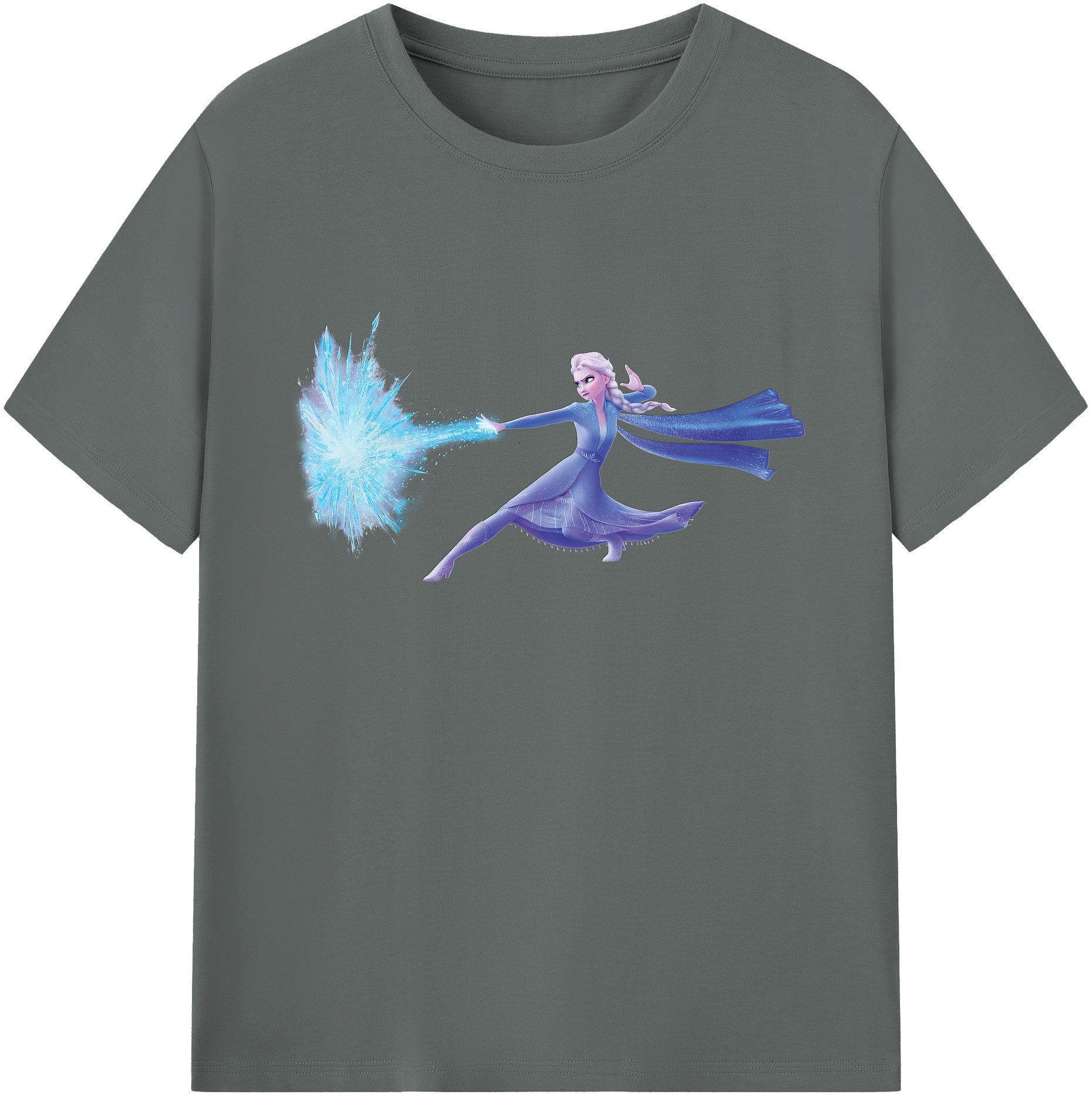 （画像用） アナと雪の女王 アンナ エルサ Frozen Anna Elsa 綿100％ メンズ半袖Tシャツ｜肌触りやわらか＆通気性